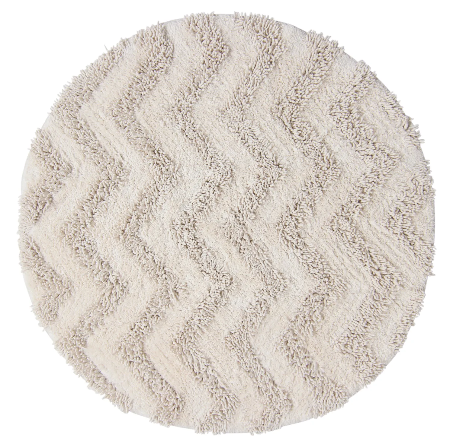 Rund badrumsmatta - Tressa (offwhite)