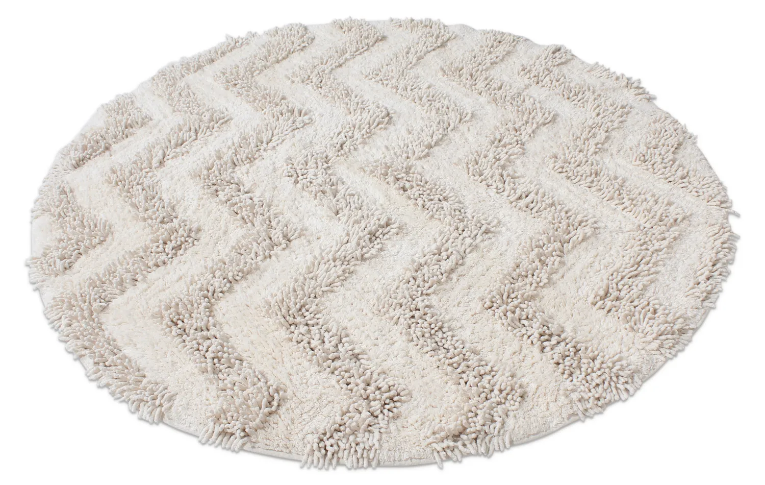 Rund badrumsmatta - Tressa (offwhite)