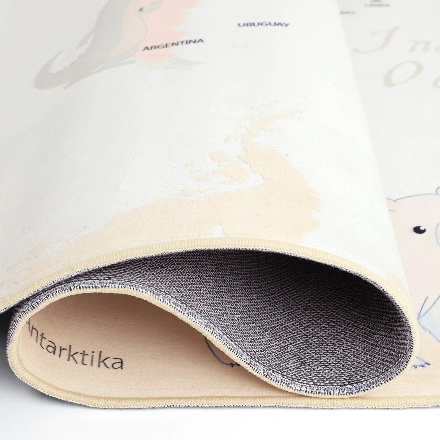 Barnmatta - Animal Map (beige)