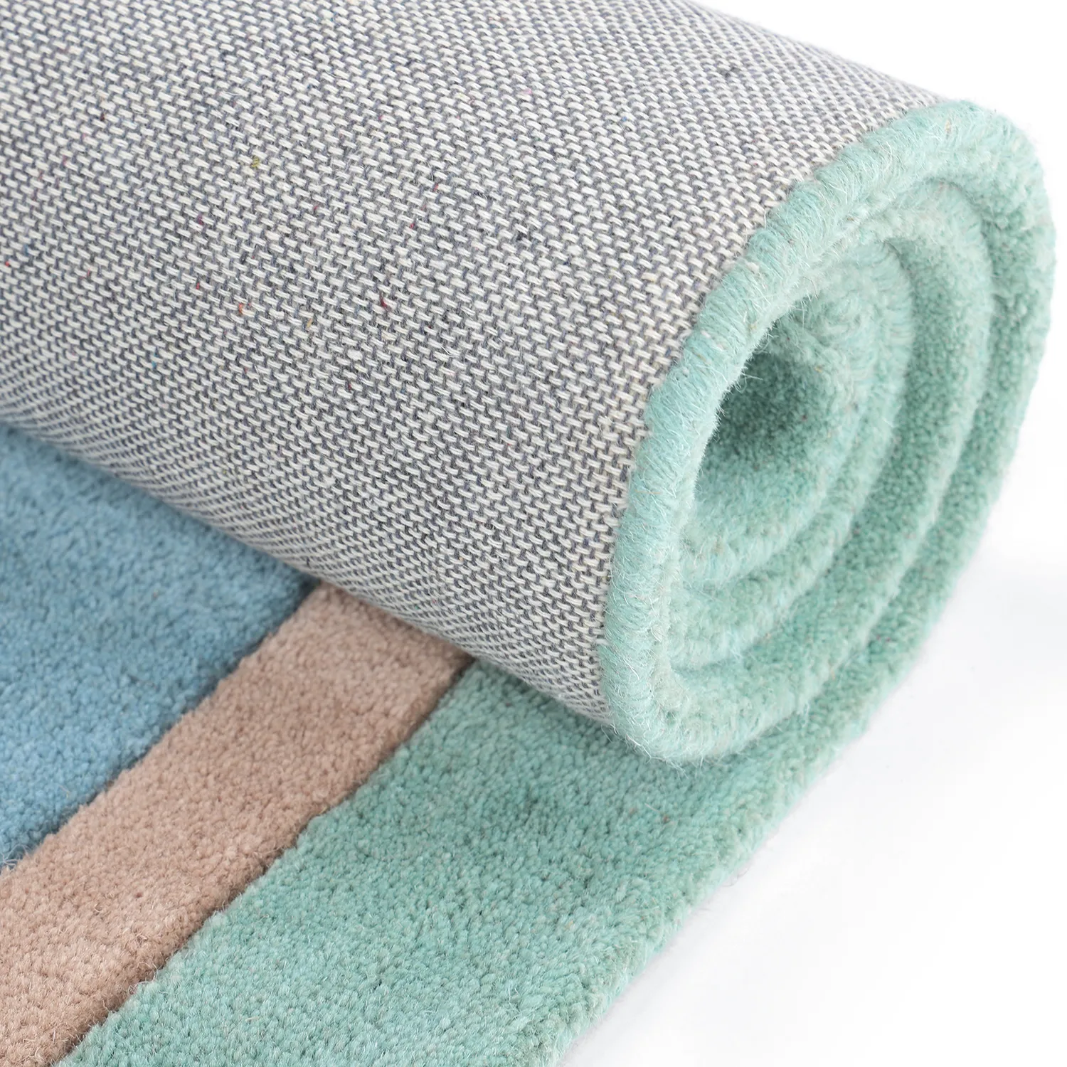 Barnmatta - Giraffe Hand Tufted Wool Premium (ljusblå/multi)