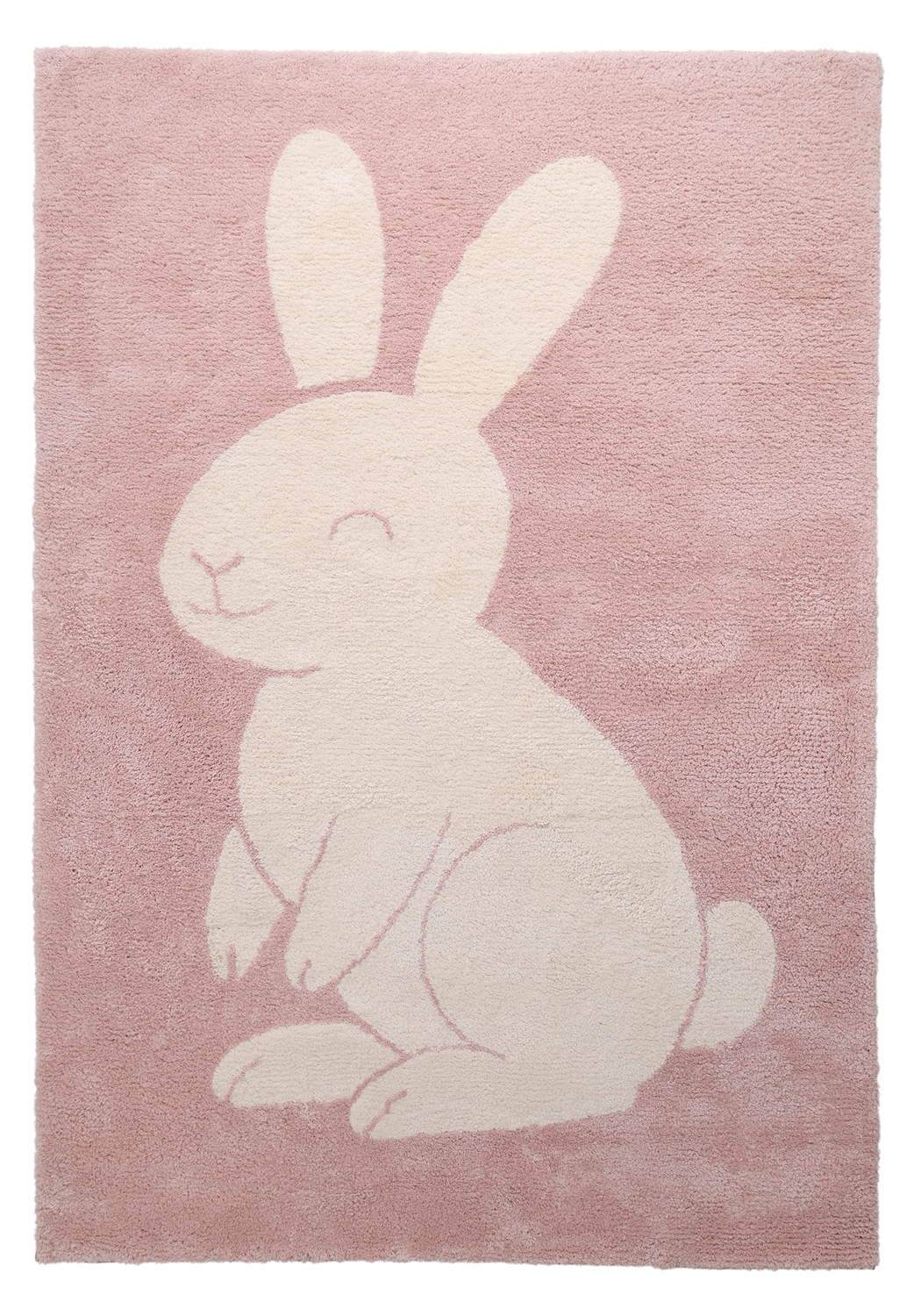Barnmatta - Soft Bunny (rosa/creme) (Storlek: 130 x 190 cm)