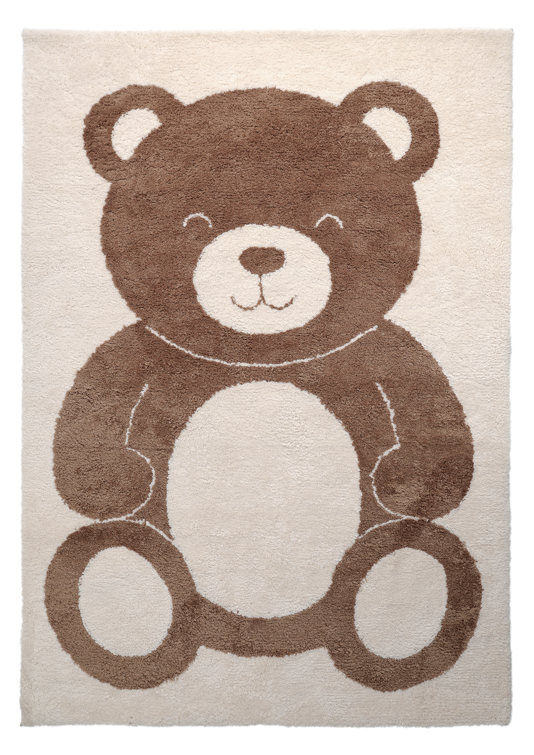 Barnmatta - Soft Teddybear (creme/brun) (Storlek: 130 x 190 cm)