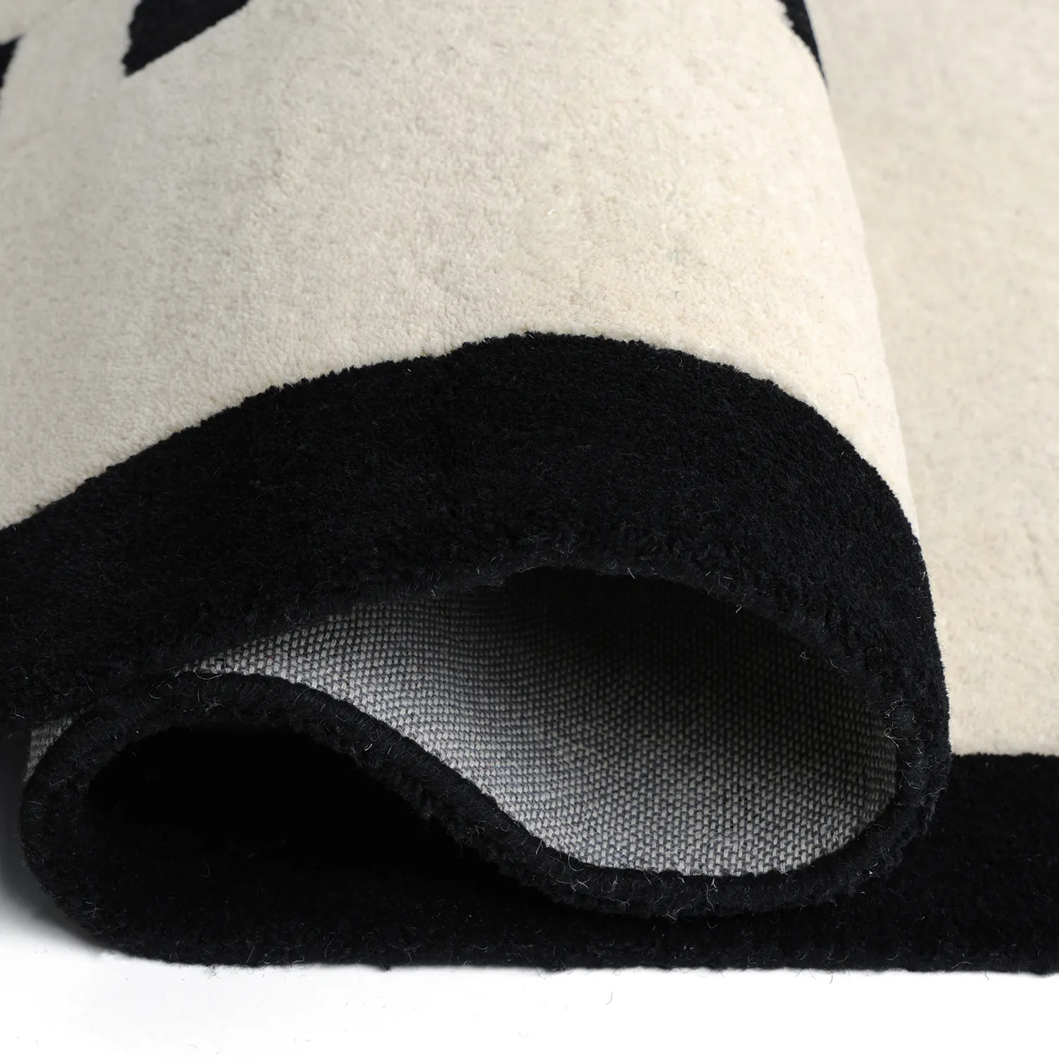 Barnmatta - Zebra Hand Tufted Wool Premium (beige/svart)