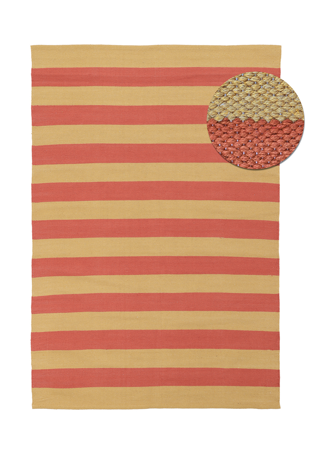 Bomullsmatta - Nilo (senapsgul/terrakotta) (Storlek: 80 x 150 cm)