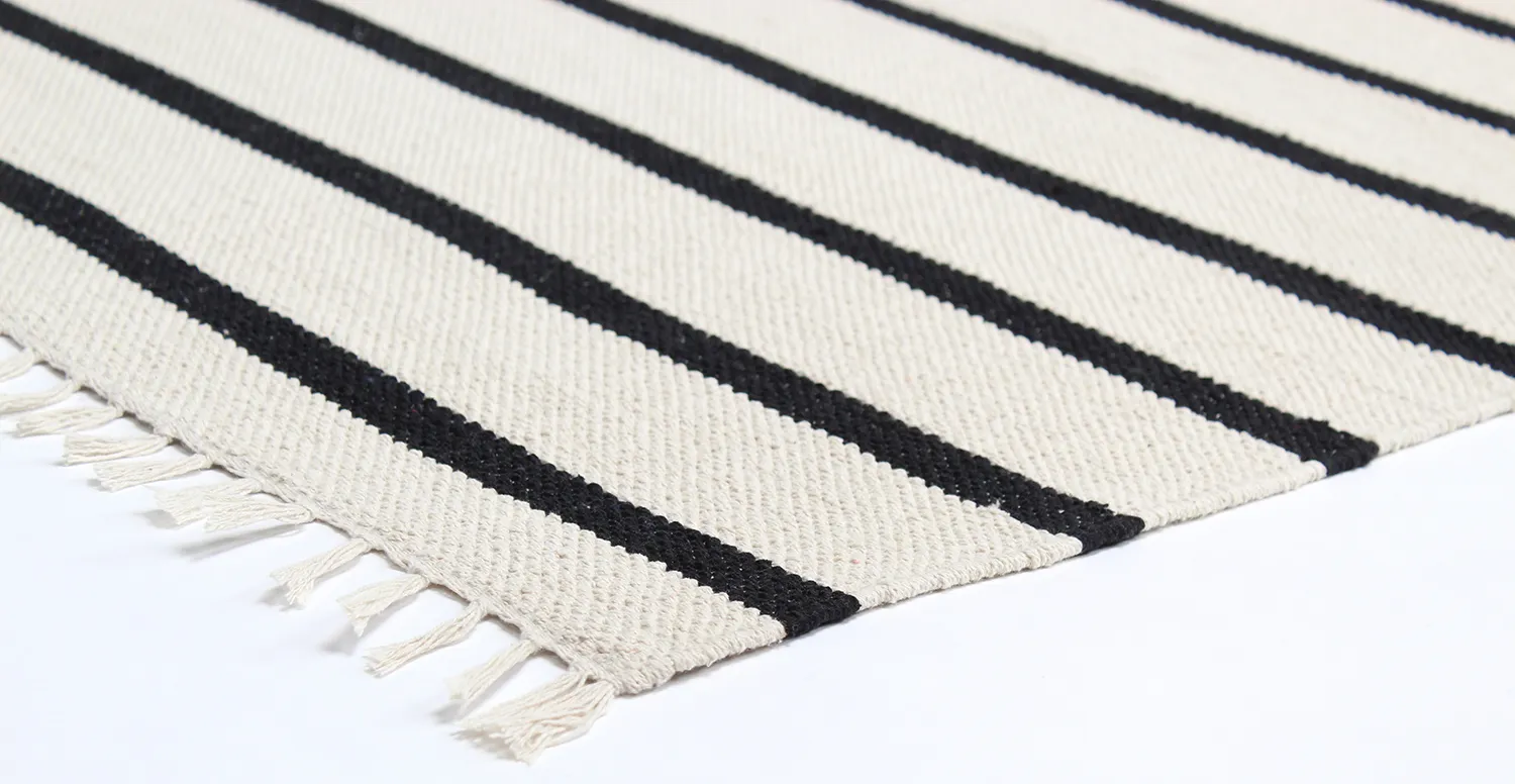 Bomullsmatta - Helle (offwhite/svart)