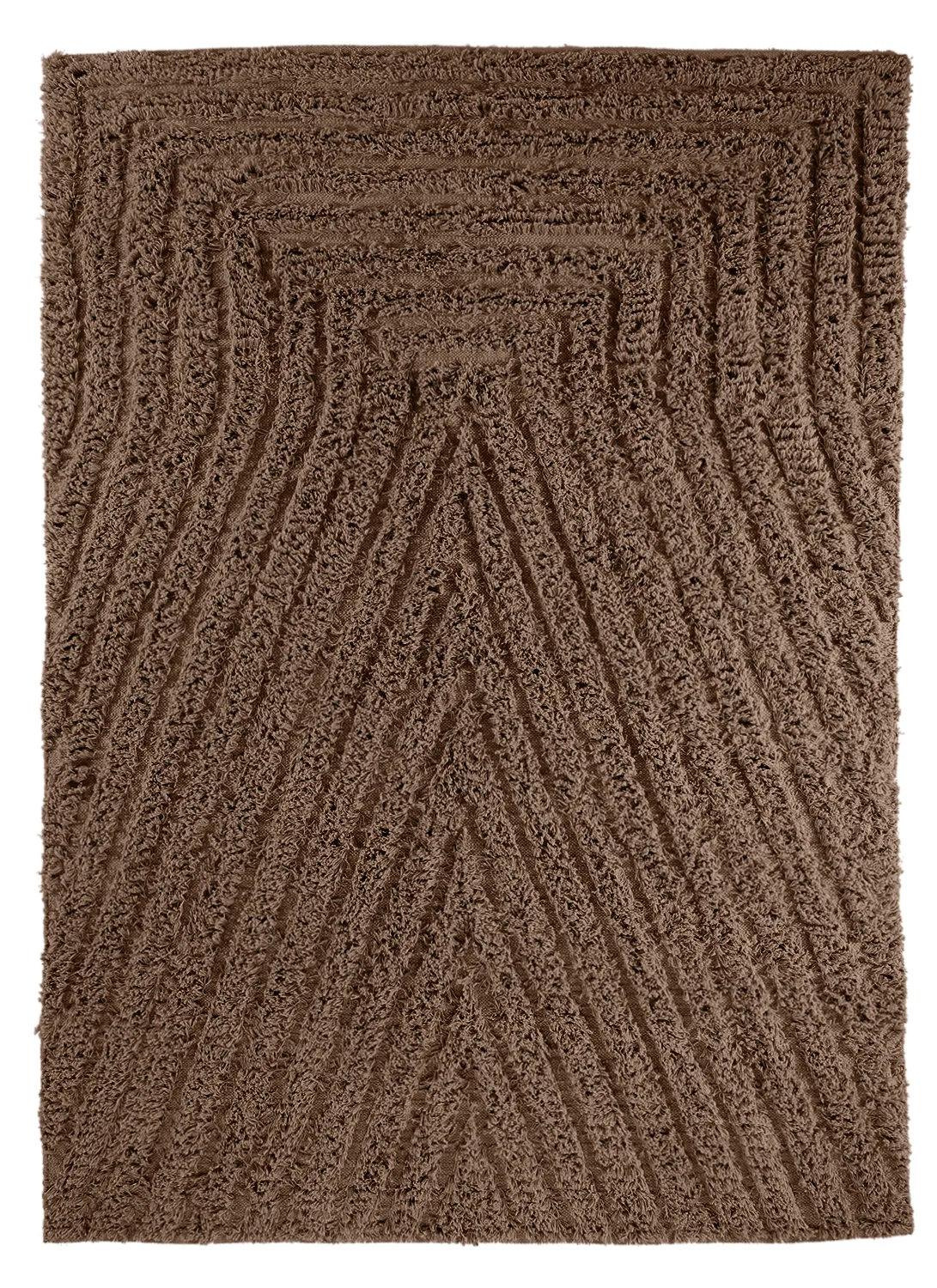 Ryamattor - Kendra Natural Cotton Shaggy (brun)