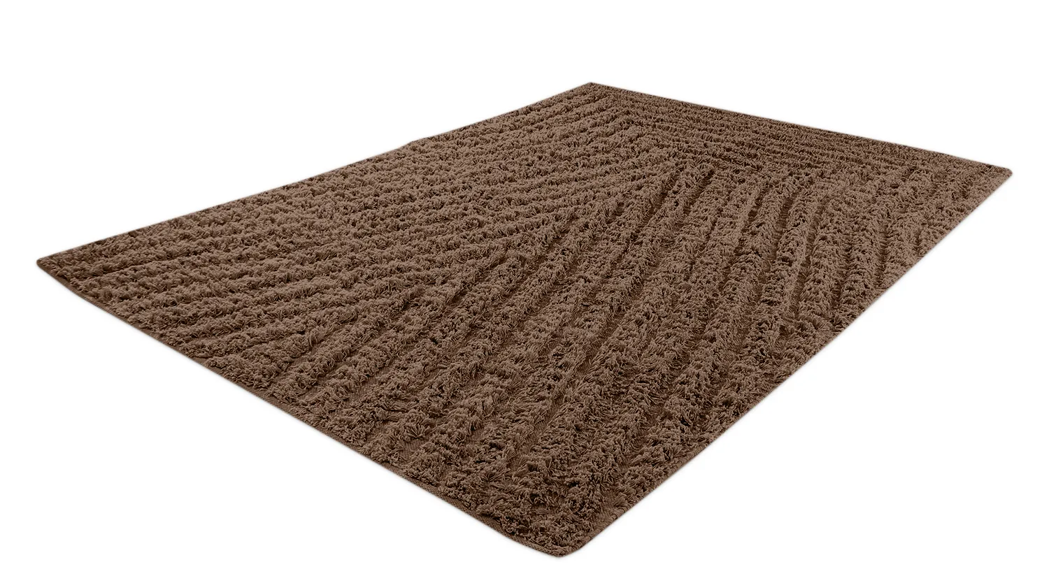 Ryamattor - Kendra Natural Cotton Shaggy (brun)