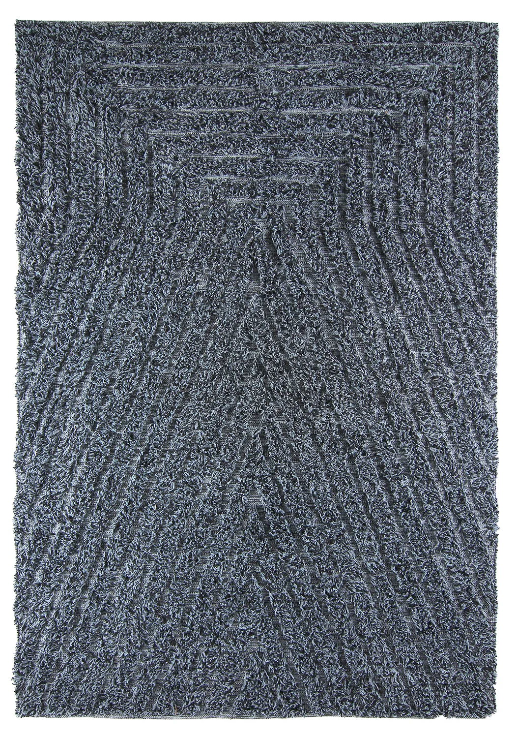 Ryamattor - Kendra Natural Cotton Shaggy (grå/svart)
