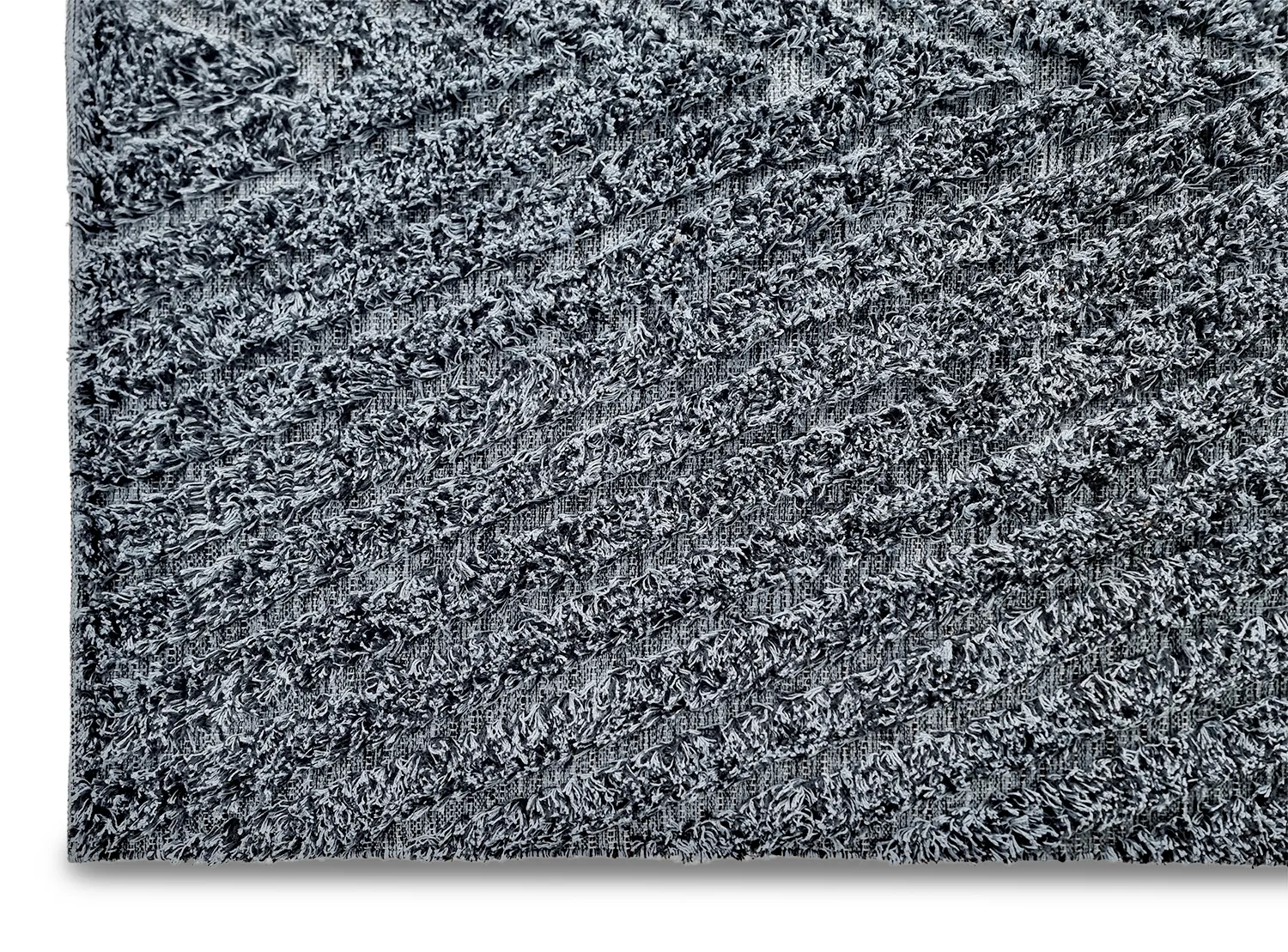 Ryamattor - Kendra Natural Cotton Shaggy (grå/svart)