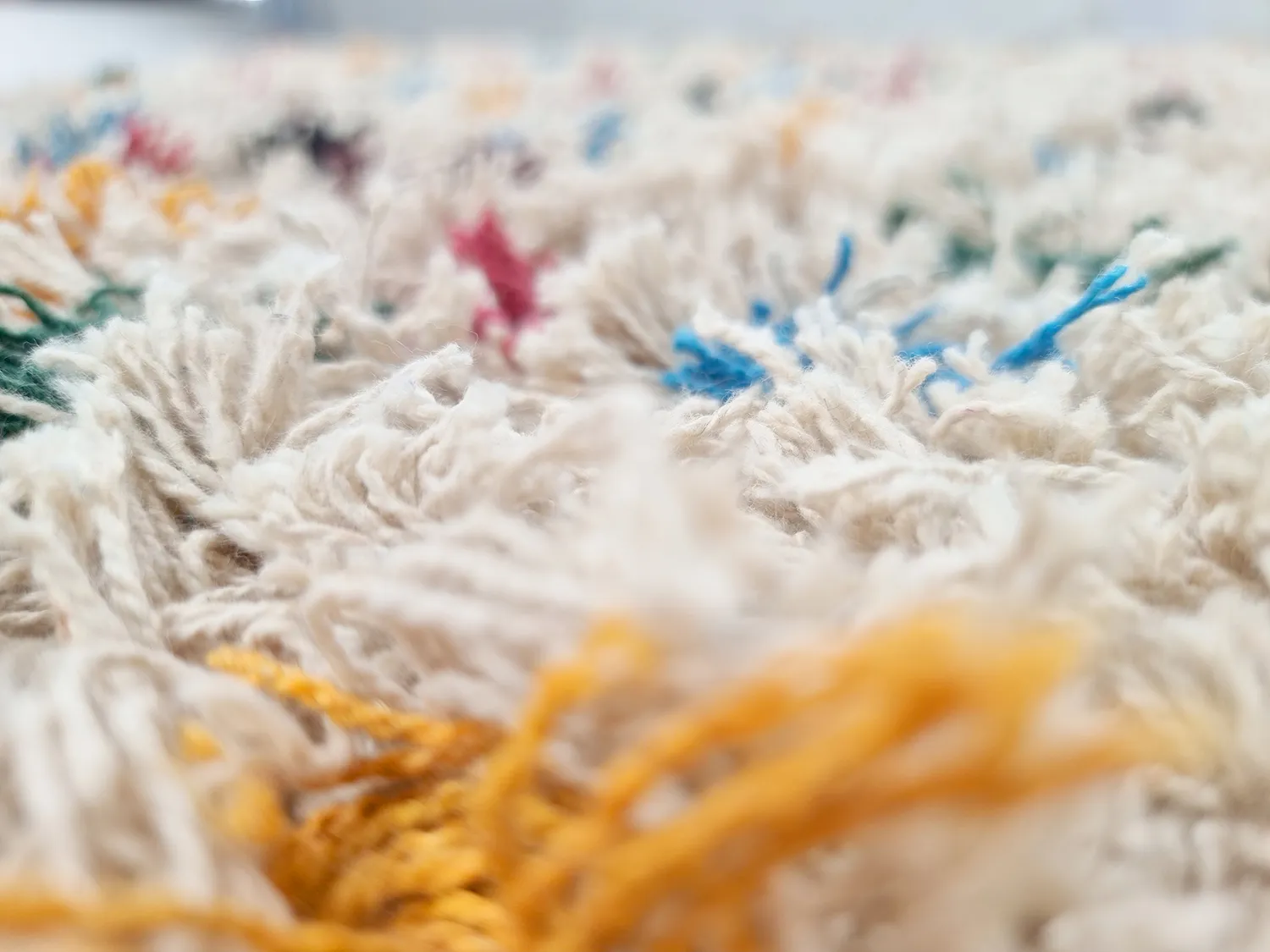 Ryamattor - Litton Natural Cotton Shaggy (beige/multi)