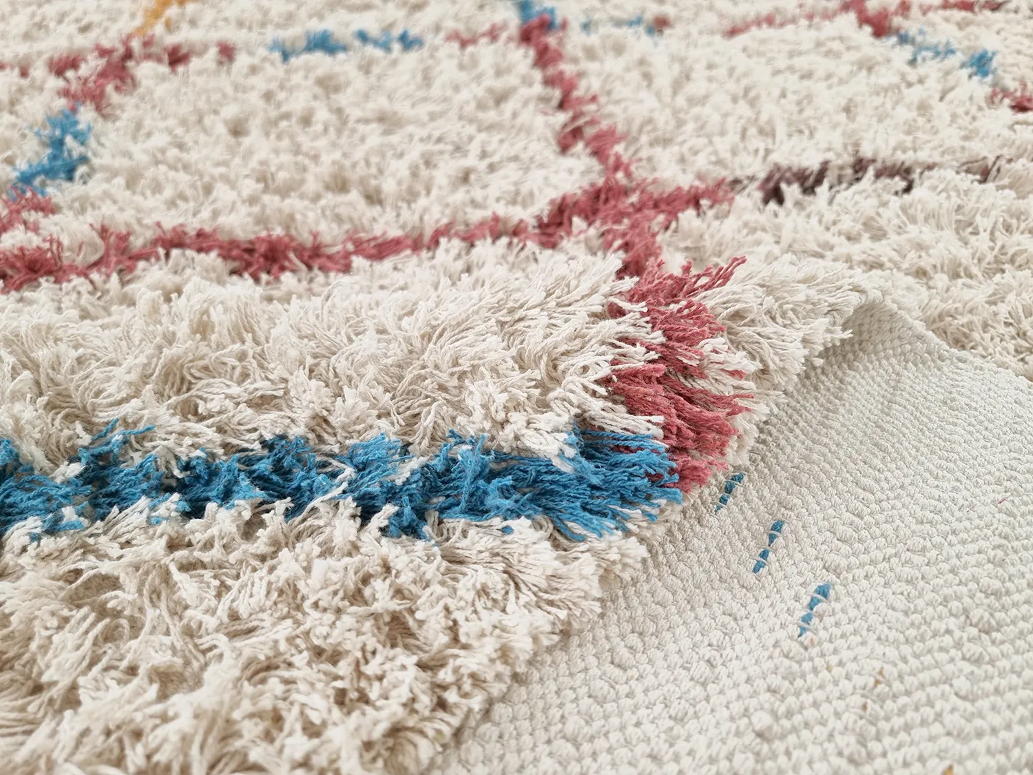 Ryamattor - Maeron Natural Cotton Shaggy (multi)