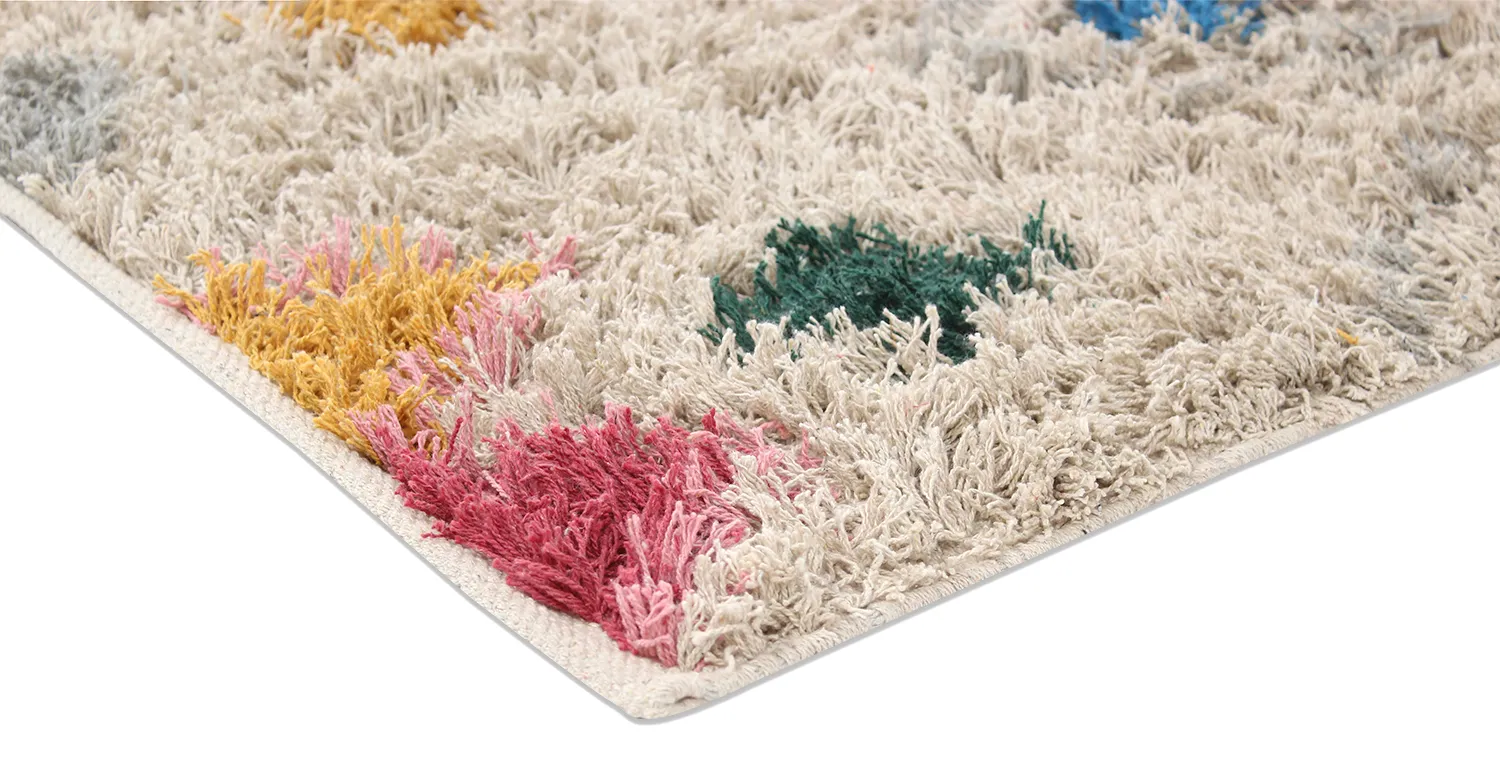 Ryamattor - Marden Natural Cotton Shaggy (beige/multi)