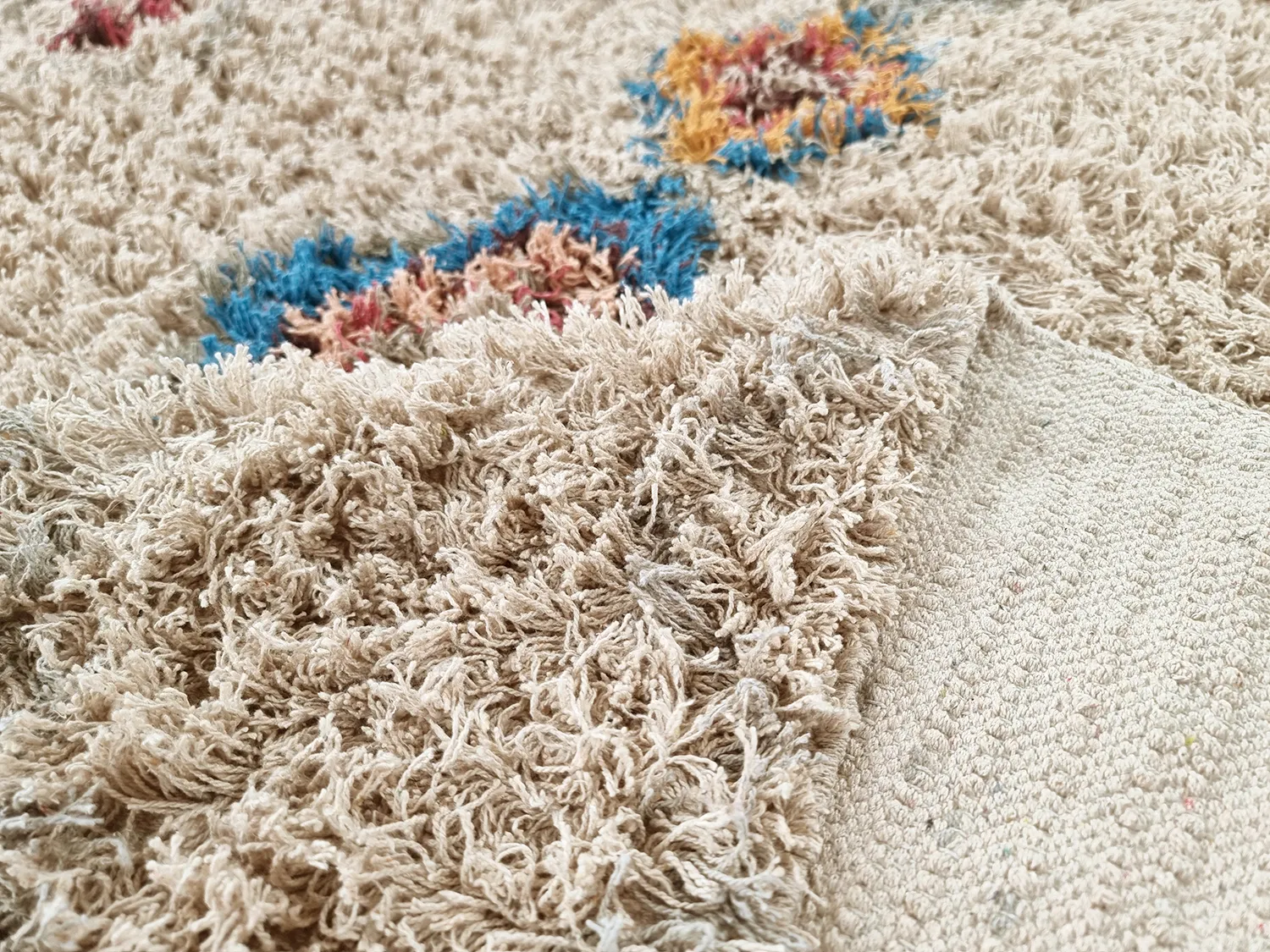 Ryamattor - Marden Natural Cotton Shaggy (beige/multi)