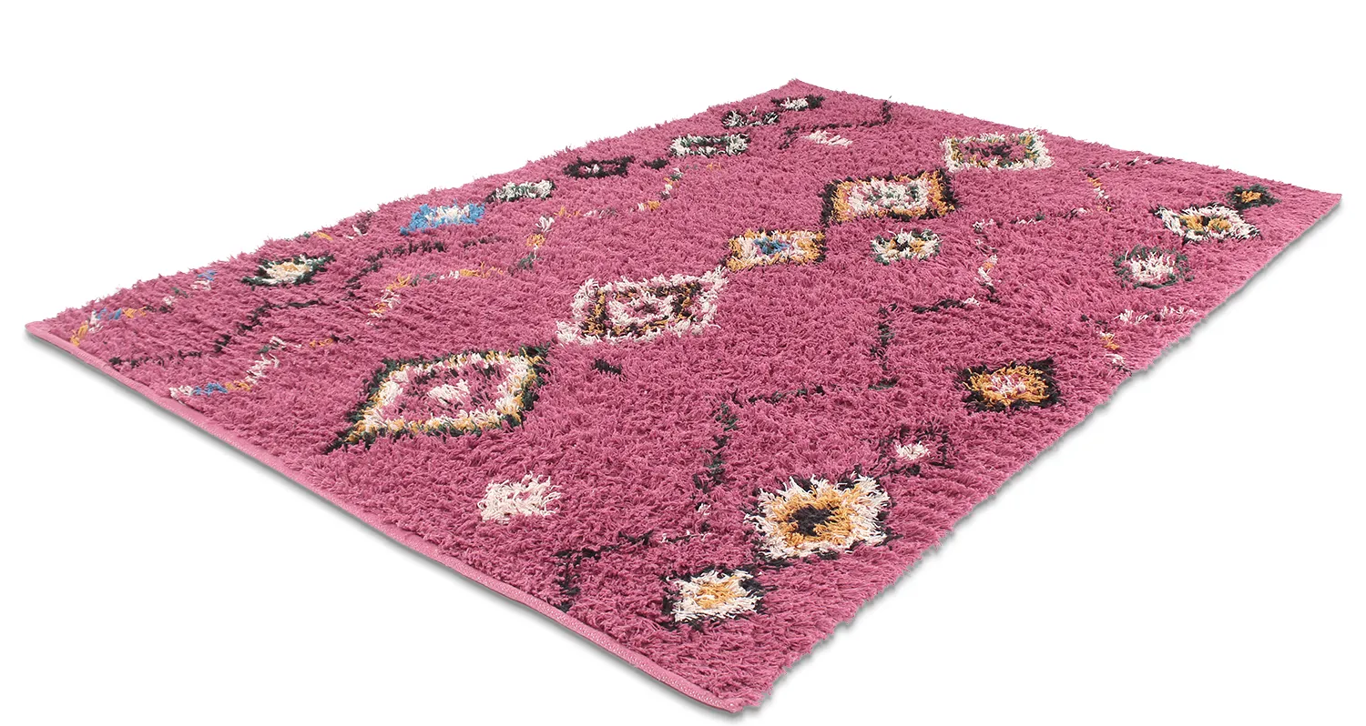 Ryamattor - Nyle Natural Cotton Shaggy (rosa/multi)