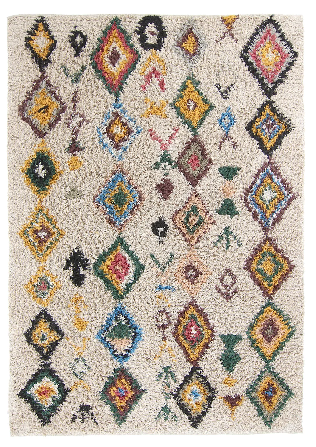 Ryamattor - Siddel Natural Cotton Shaggy (beige/multi)