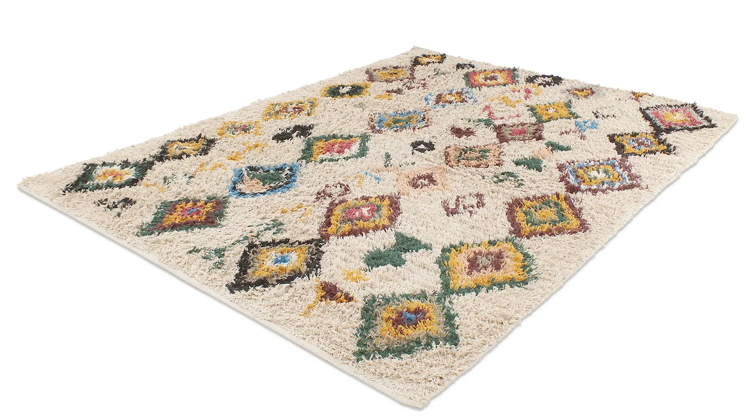 Ryamattor - Siddel Natural Cotton Shaggy (beige/multi)