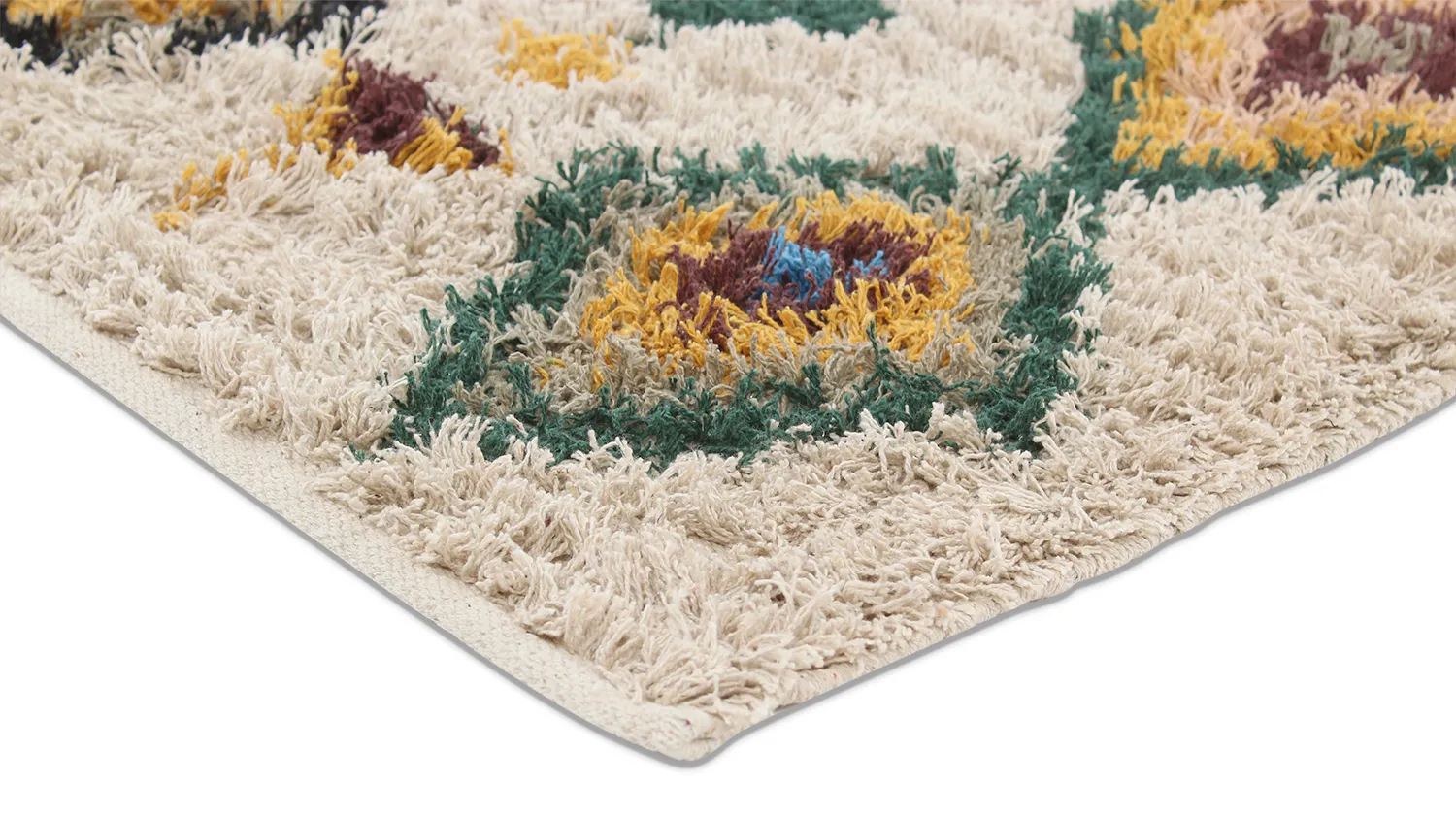 Ryamattor - Siddel Natural Cotton Shaggy (beige/multi)
