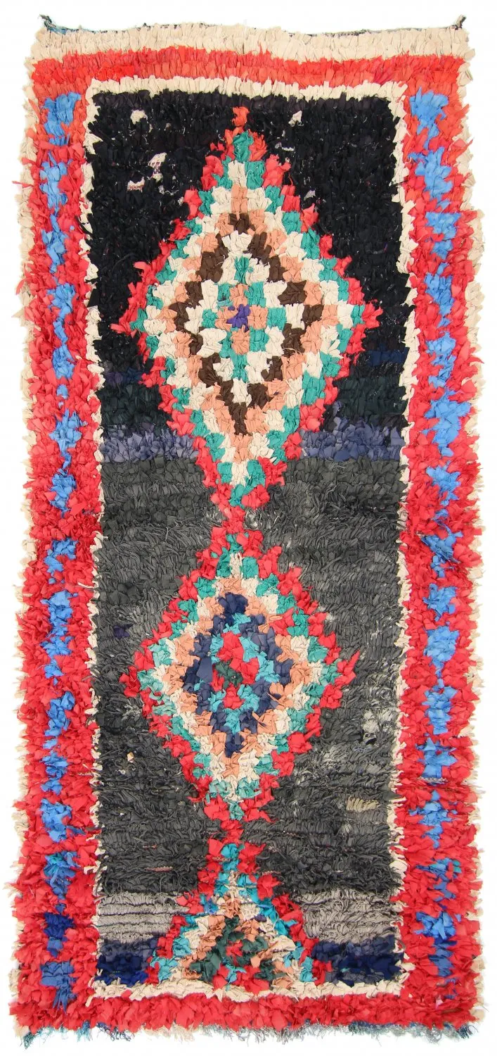Marockansk Boucherouite-matta 245 x 110 cm
