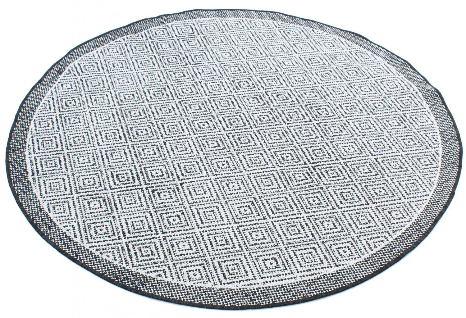 Rund matta - Monsaraz (svart)