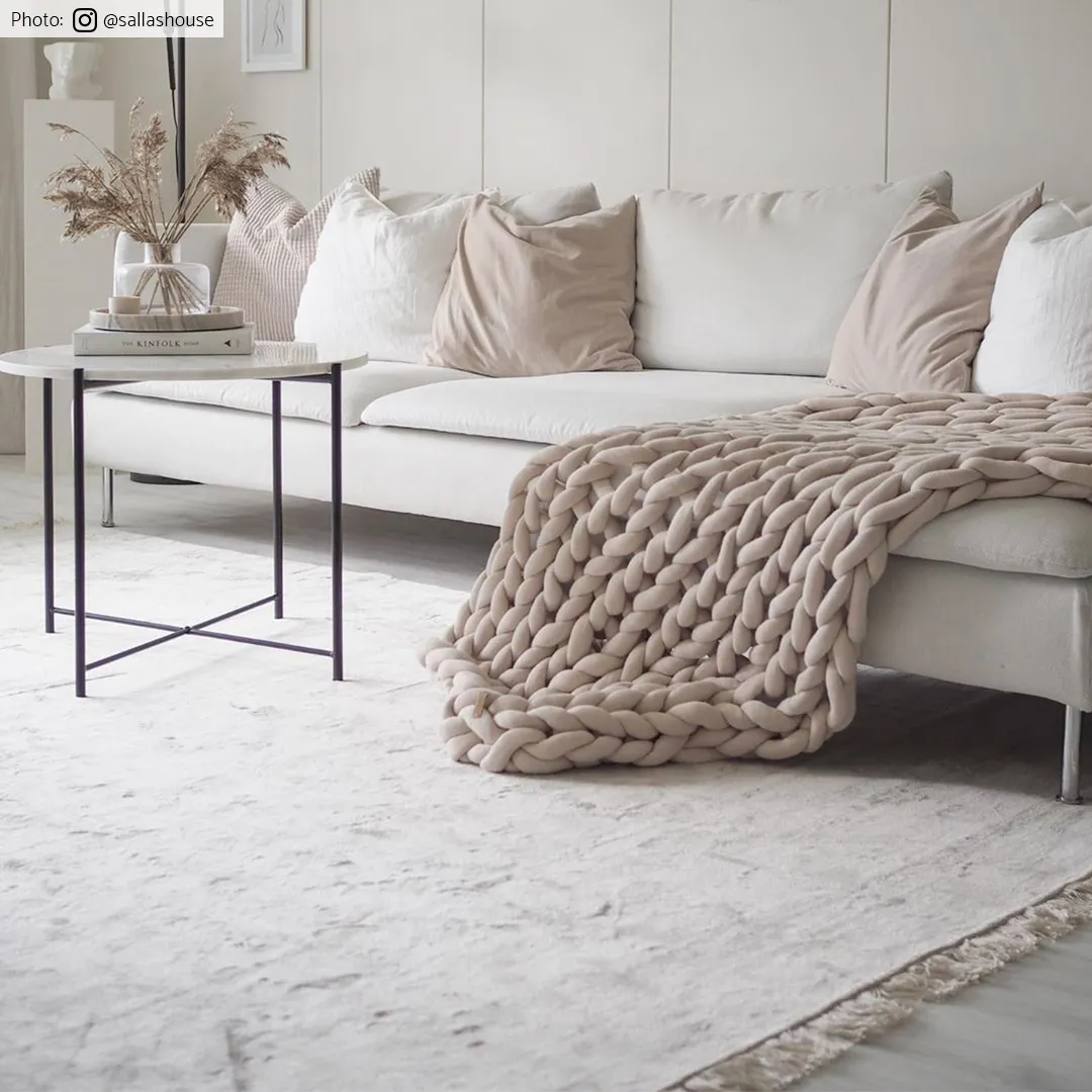 Wiltonmatta - Art Silk (ljusgrå/beige)