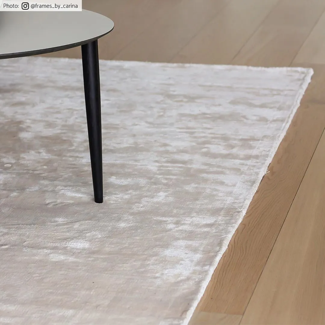 Rund matta - Jodhpur Special Luxury Edition Viskos (ljusbeige)