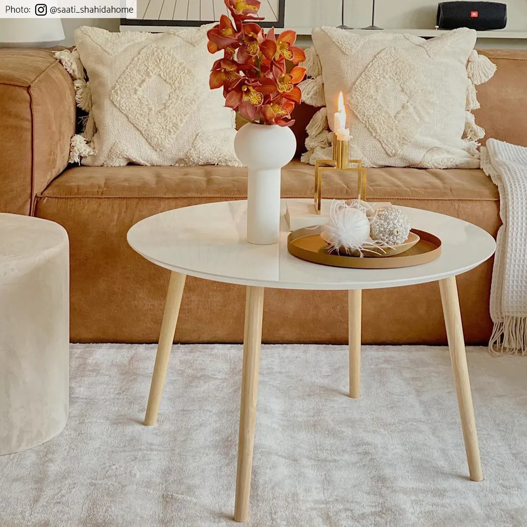 Rund matta - Jodhpur Special Luxury Edition Viskos (ljusbeige)