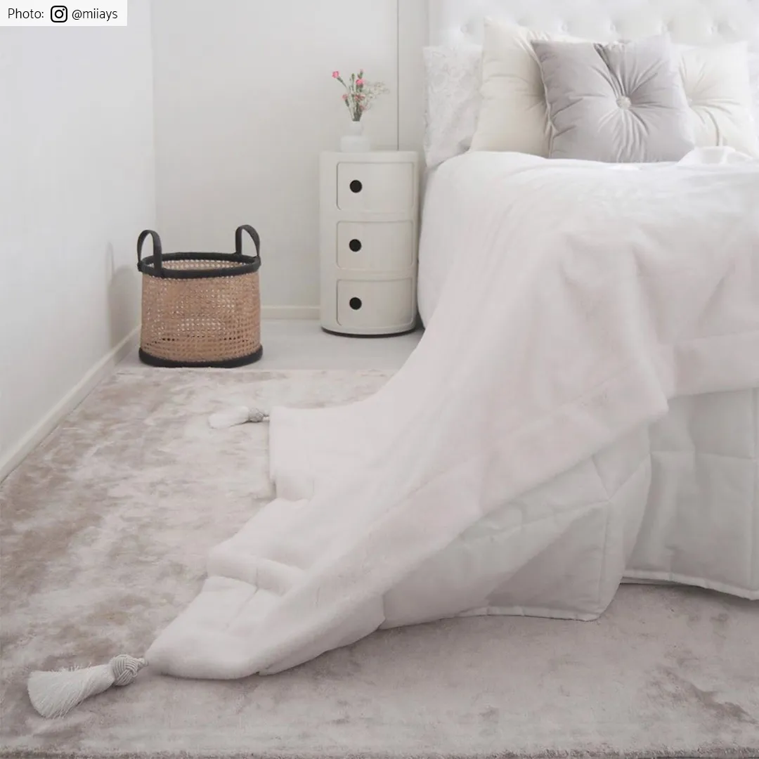 Viskosmatta - Jodhpur Special Luxury Edition (ljusgrå/beige)