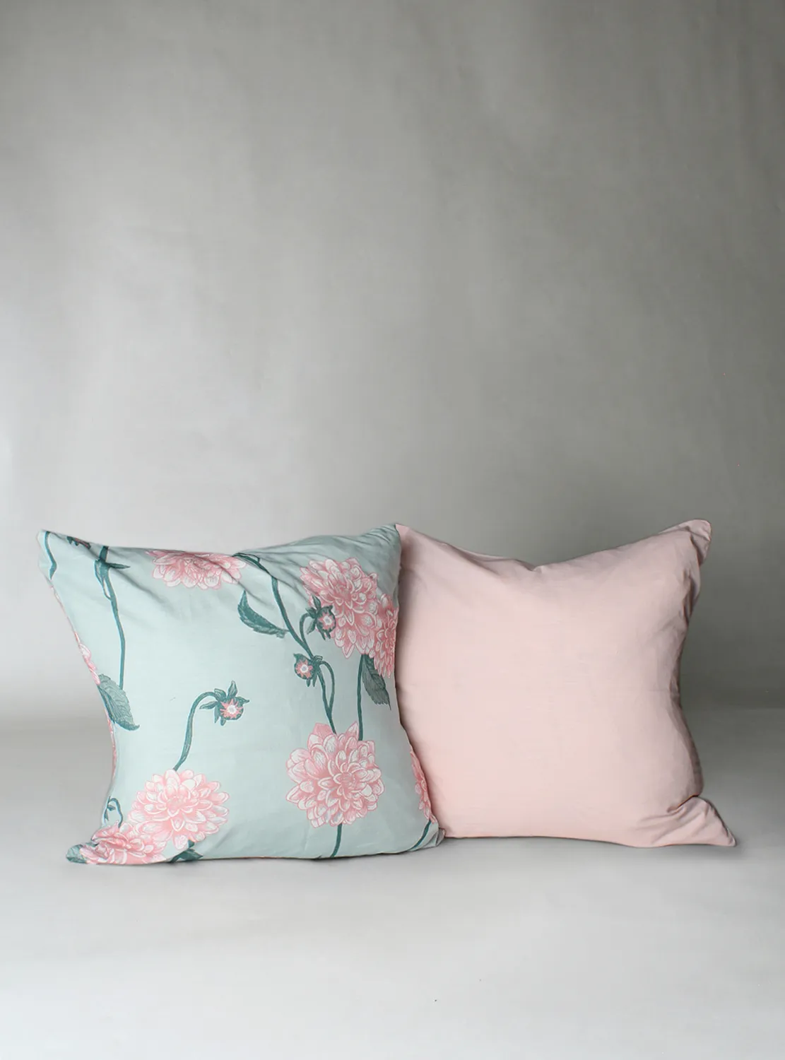 Kuddfodral 2-pack - Alyssa (grön/rosa)