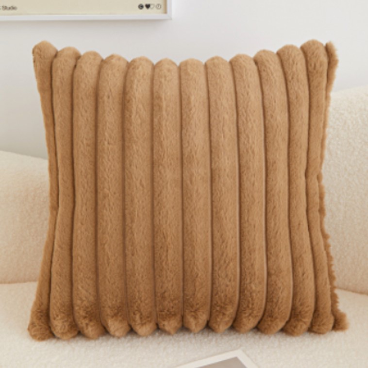 Kuddfodral - Soft stripes (brun) (Storlek: 45 x 45 cm)