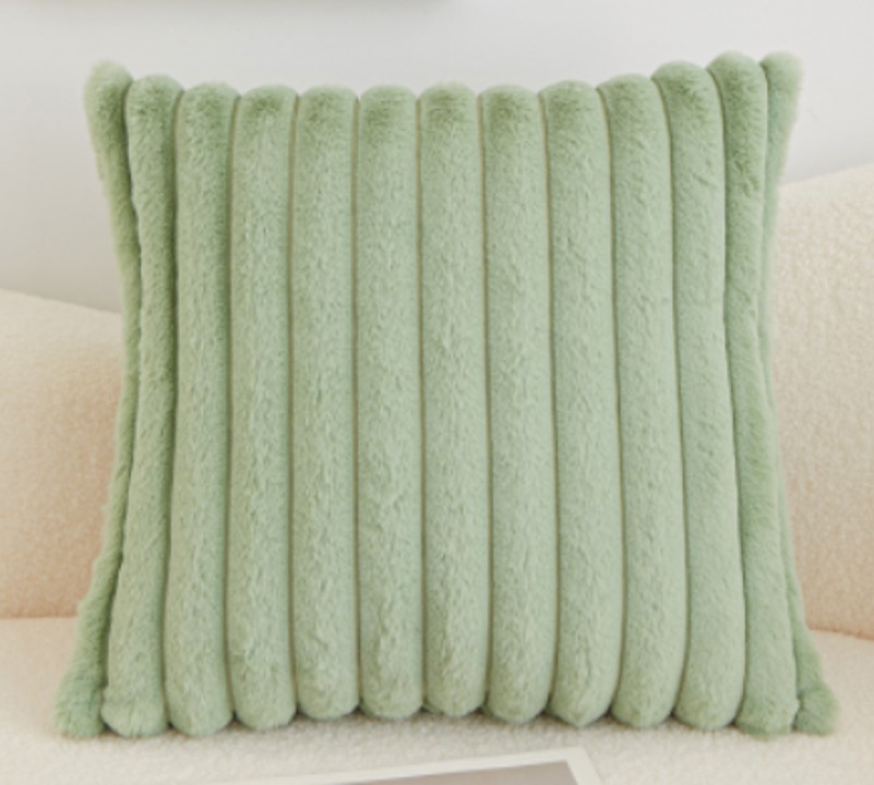 Kuddfodral - Soft stripes (grön) (Storlek: 45 x 45 cm)