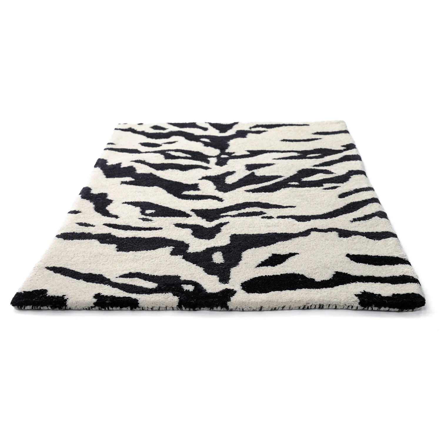Dörrmatta - Zebra Tufted Wool Premium (vit/svart)