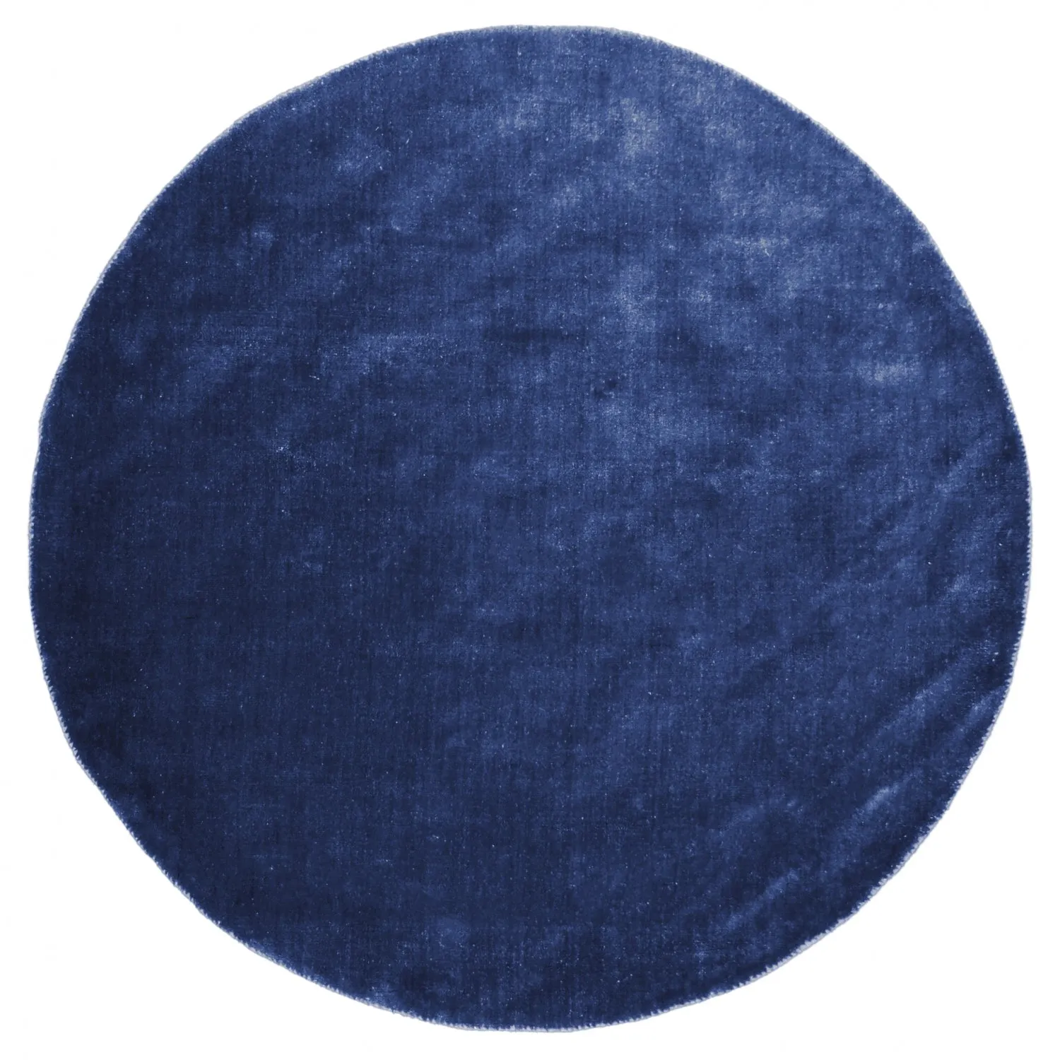 Rund matta - Recycled PET with viscose look (navy)