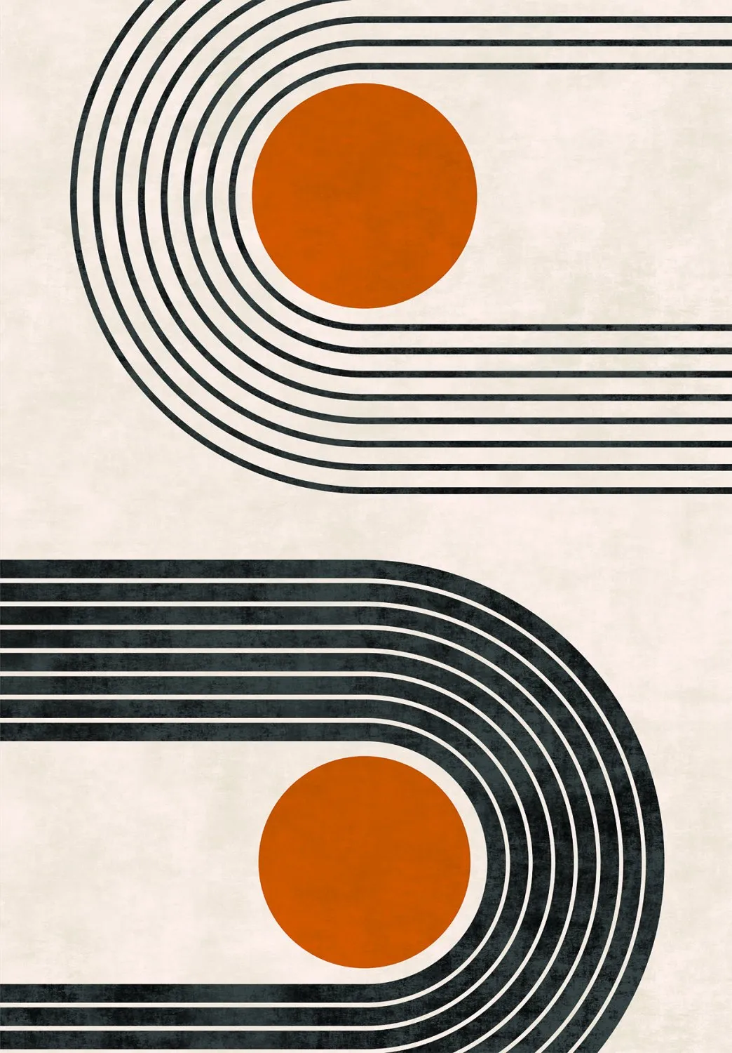 Wiltonmatta - Moudania (beige/svart/orange)