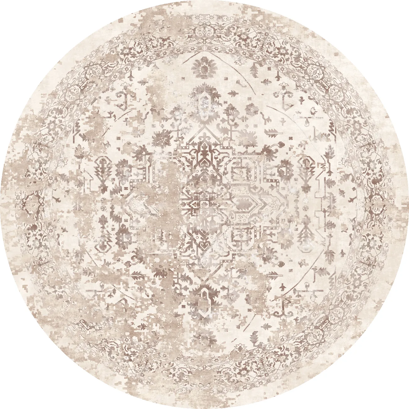 Rund matta - Mateur (beige)