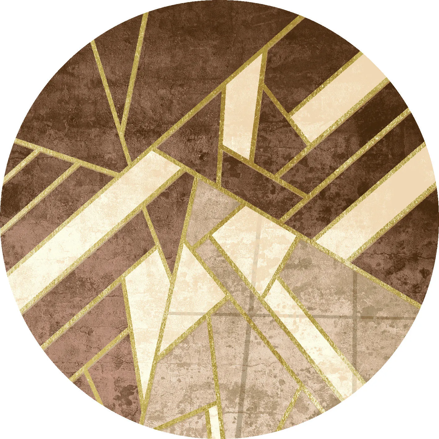 Rund matta - Amasra (beige)