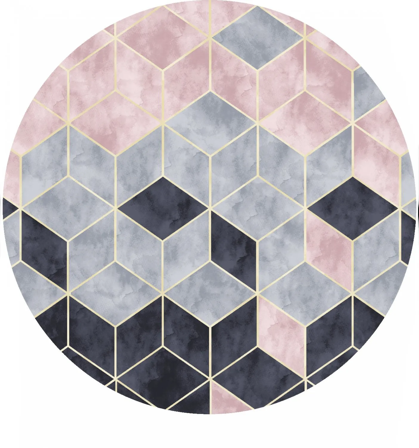 Rund matta - Brigooda (rosa)