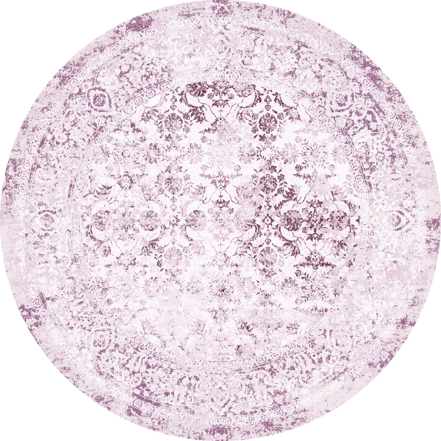 Rund matta - Denizli (rosa)