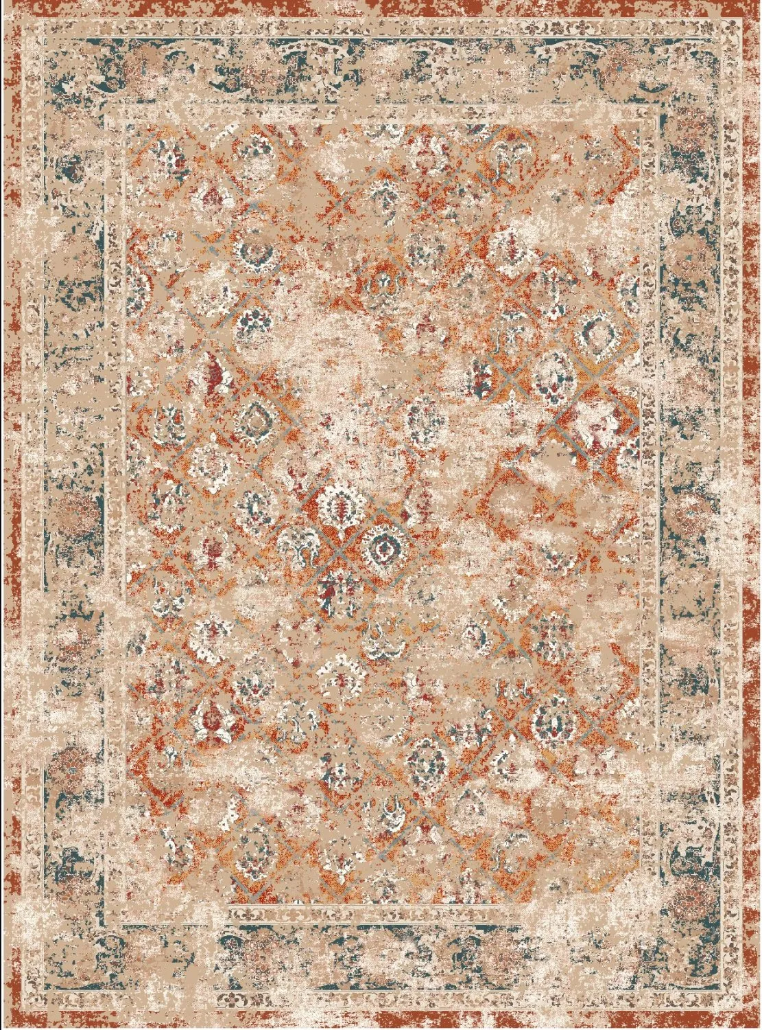 Wiltonmatta - Douz (röd/multi)