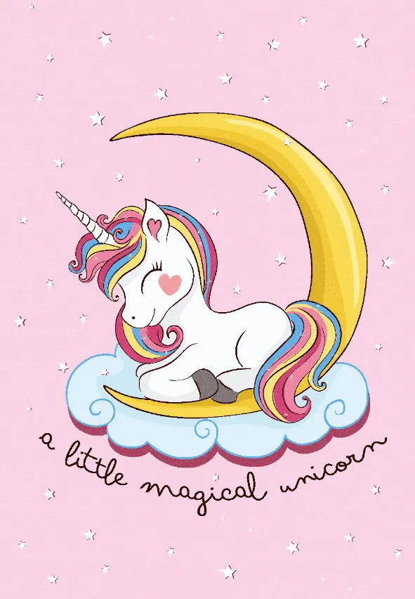 Barnmatta - Magical Unicorn (rosa)