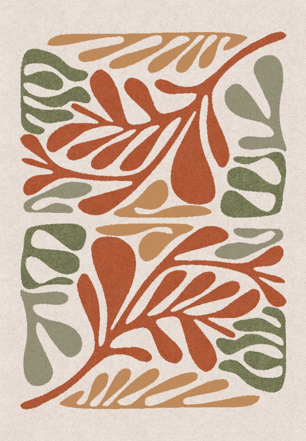 Wiltonmatta - Fern (beige/multi)