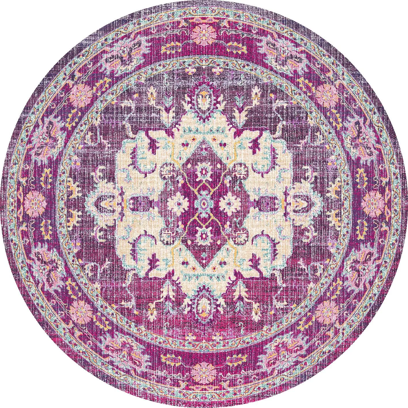 Rund matta - Siliana (rosa)