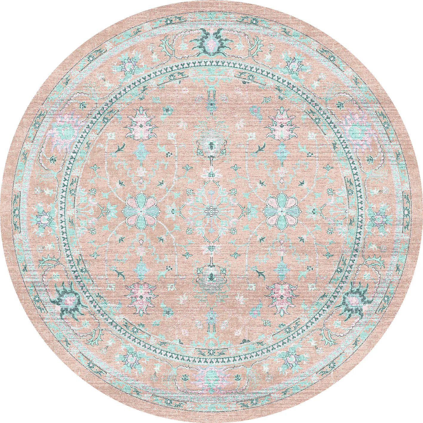 Rund matta - Livley (rosa)