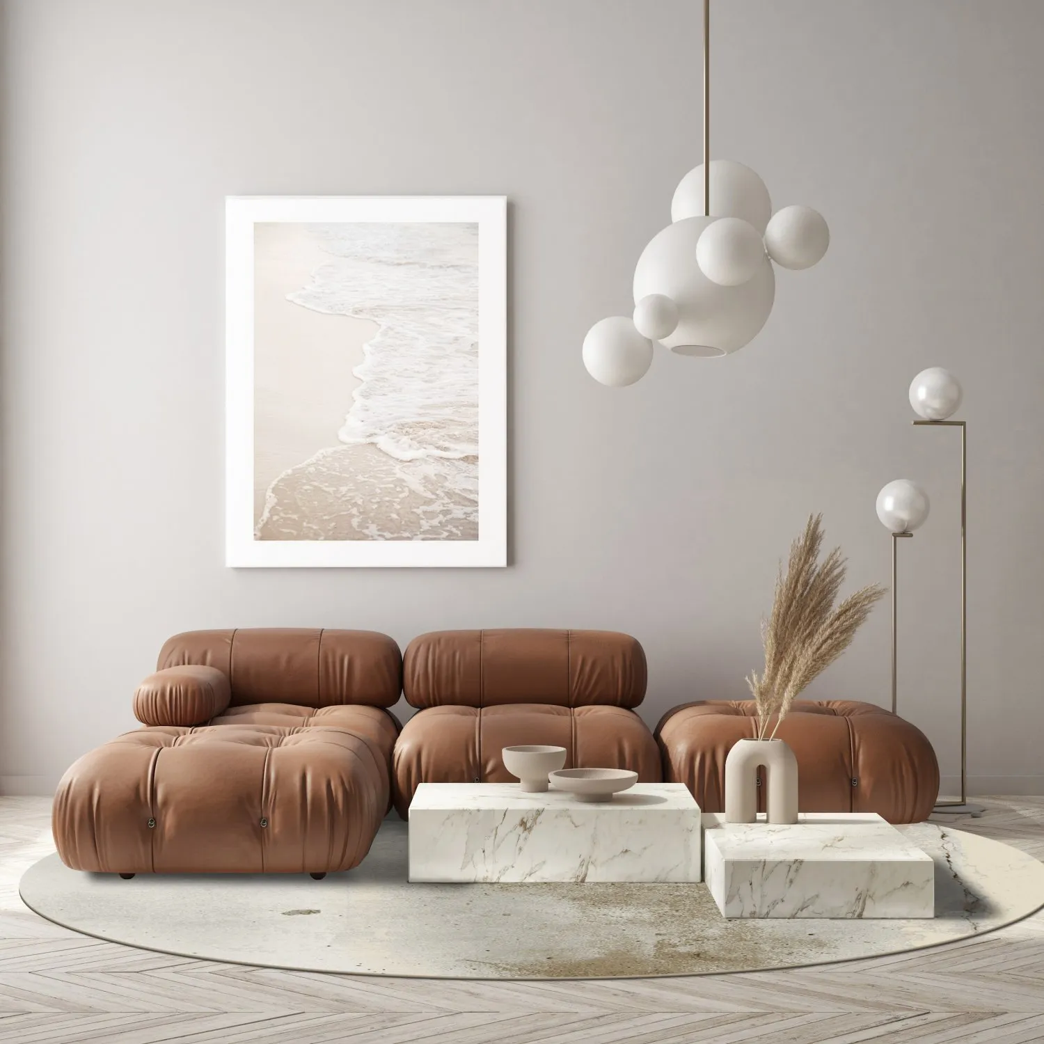 Rund matta - Aurelia (beige)