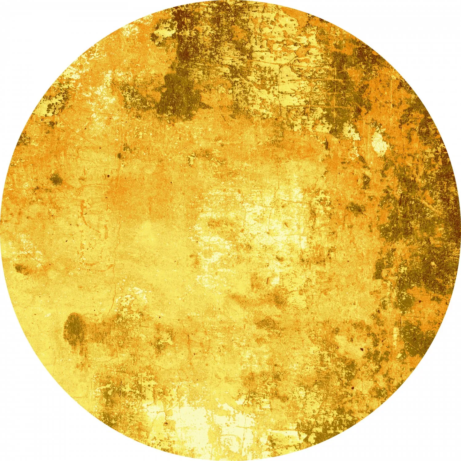 Rund matta - Salitto (guld)