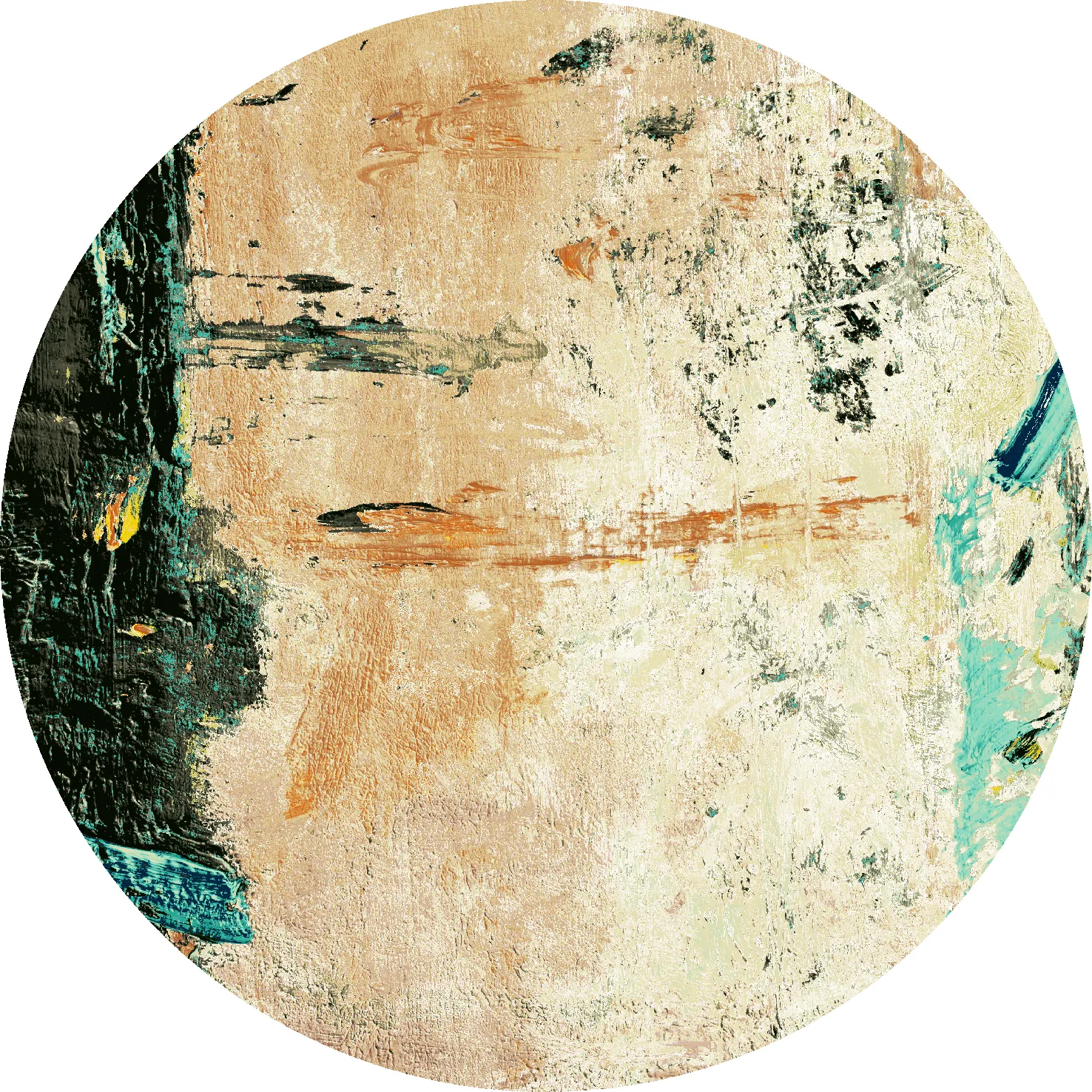 Rund matta - Tempes (beige/multi)