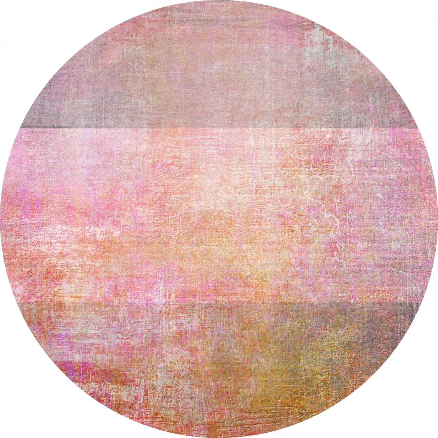 Rund matta - Cicoria (rosa/lila)