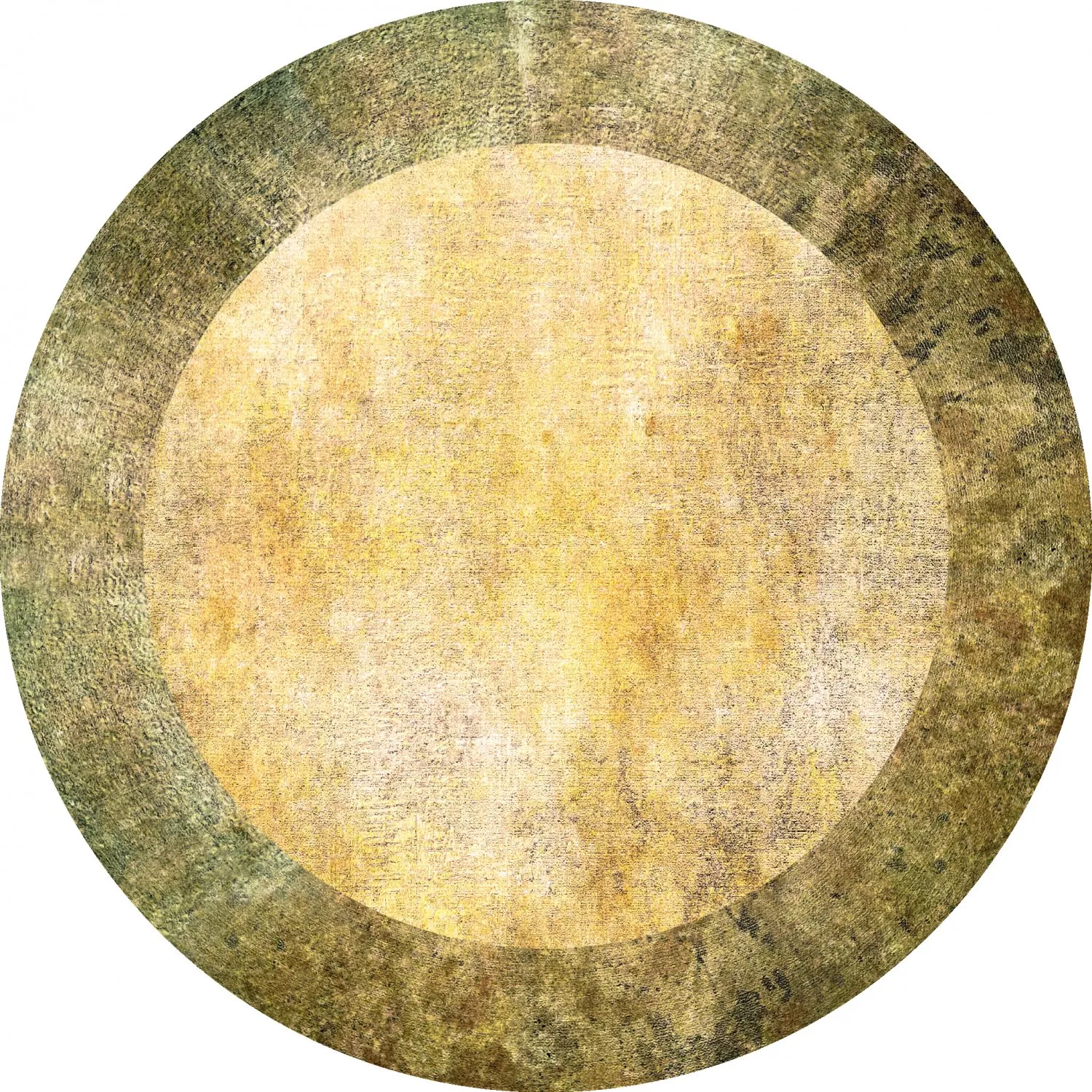 Rund matta - Campana (beige/gul)