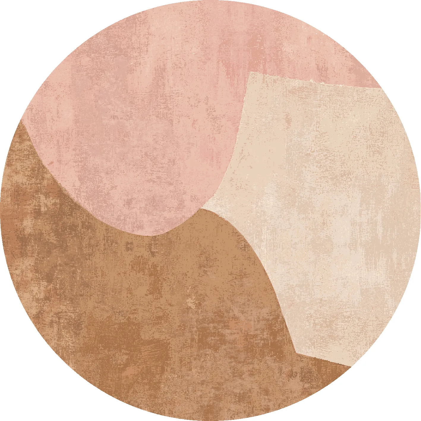 Rund matta - Lazio (beige/rosa)