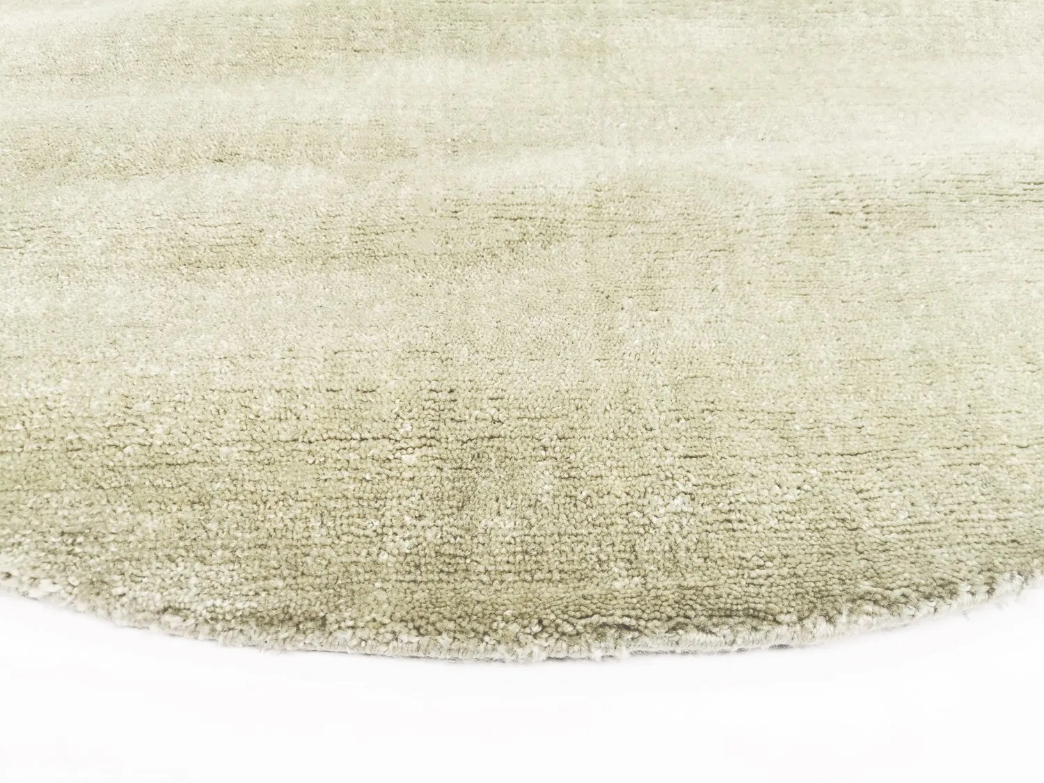 Rund matta - Recycled PET with viscose look (mintgrön)
