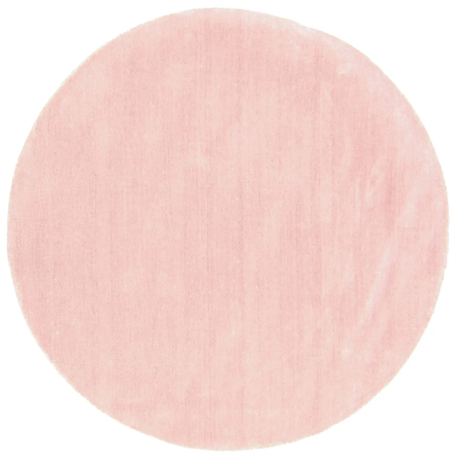 Rund matta - Recycled PET with viscose look (rosa)